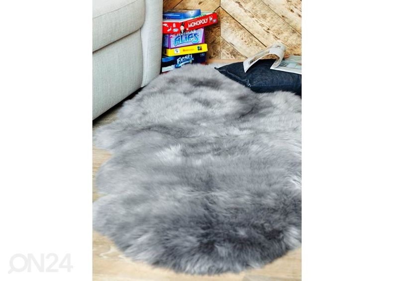 Натуральная овчина Merino grey Duo ± 60x180 см увеличить