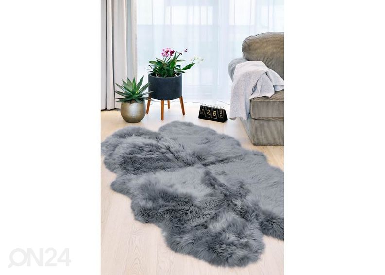 Натуральная овчина Merino grey Quatro ±90x180 см увеличить