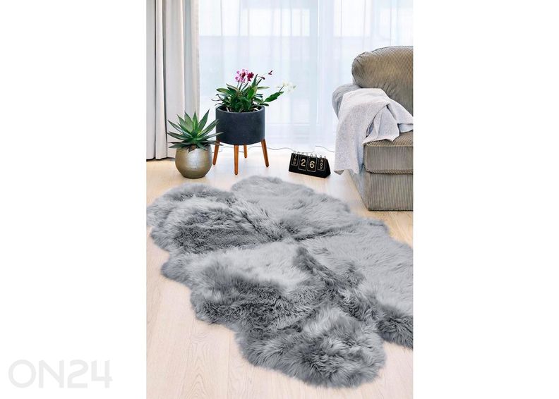 Натуральная овчина Merino grey Quatro ±90x180 см увеличить