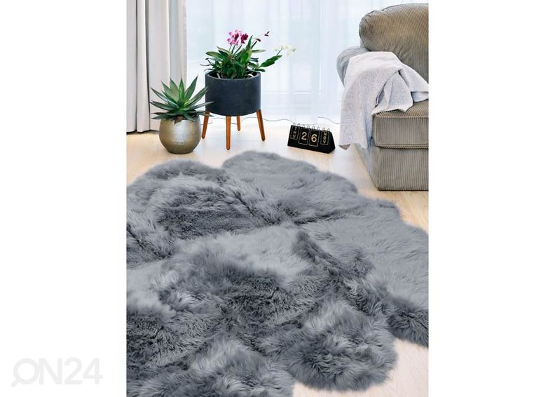 Натуральная овчина Merino grey Sexto ± 130x180 см увеличить