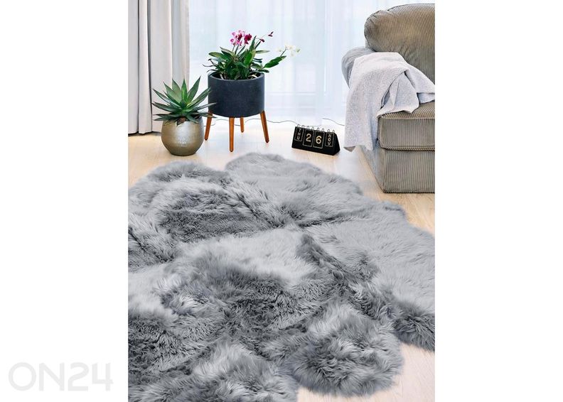 Натуральная овчина Merino grey Sexto ± 130x180 см увеличить