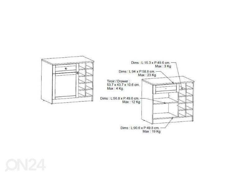 Нижний кухонный шкаф Cottage увеличить