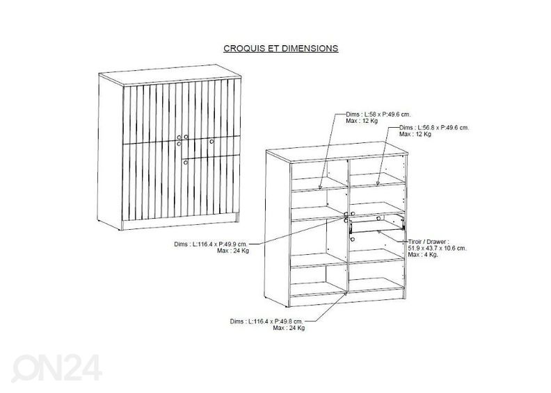 Нижний кухонный шкаф Cottage увеличить