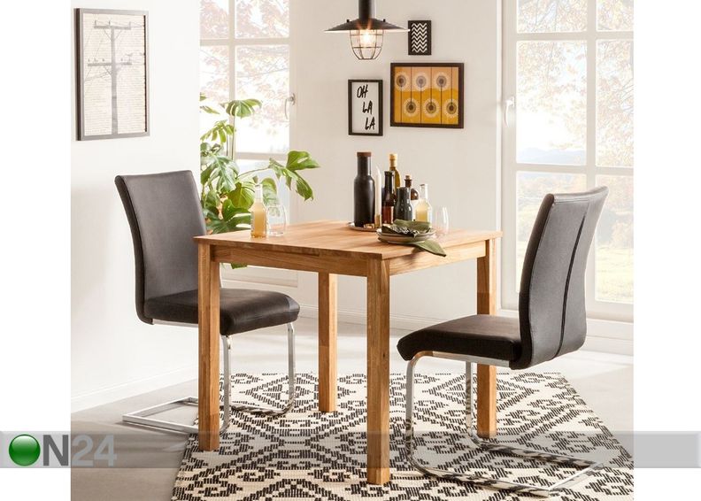 Обеденный стол из массива дуба Lem 90x90 cm увеличить