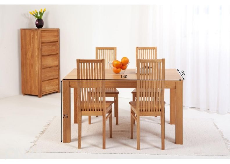 Обеденный стол из массива дуба London 140x90 cm увеличить