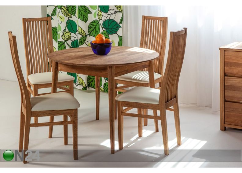 Обеденный стол из массива дуба Scan Ø85 cm увеличить