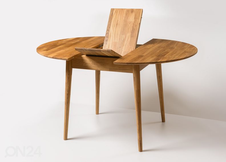 Обеденный стол из массива дуба Scan 100x100/130 cm+ 2 стула Irma увеличить