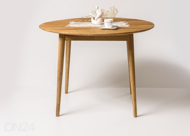 Обеденный стол из массива дуба Vienna Ø110 cm увеличить