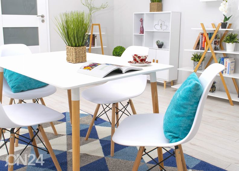 Обеденный стол Adria 80x120 cm, белый увеличить