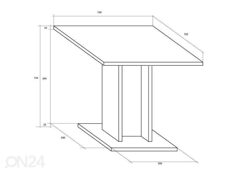 Обеденный стол Leap 75x75 cm увеличить