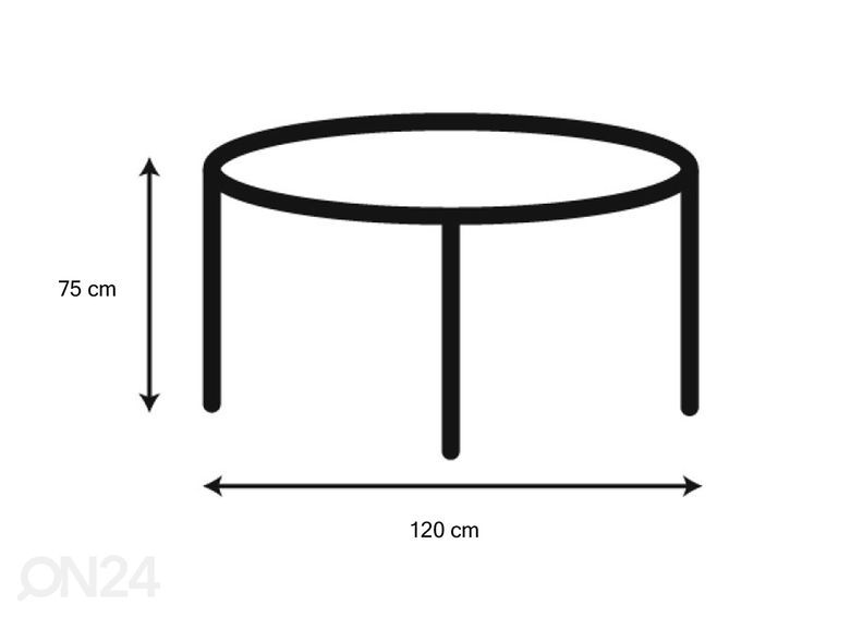 Обеденный стол Neva Ø120 см увеличить