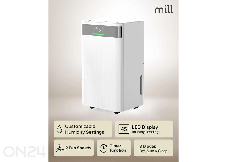 Осушитель воздуха Mill MDH12 (для помещений 8–15 м²) увеличить