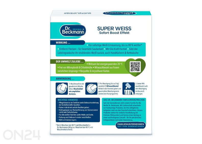 Отбеливатель для белья Super White Dr.Beckmann 2 шт увеличить