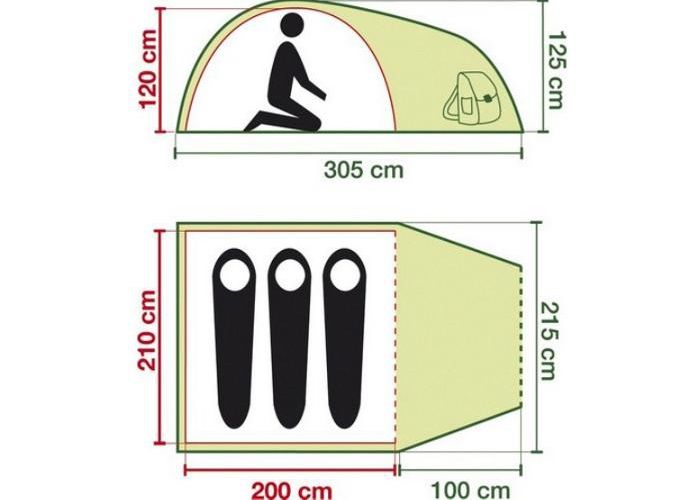 Палатка для трёх человек Coleman Crestline3 увеличить