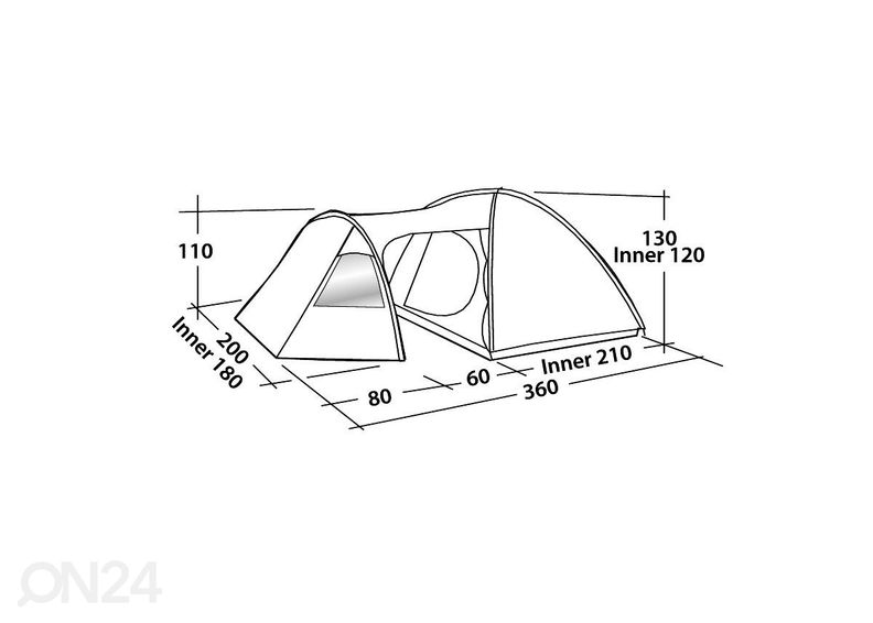 Палатка на 3-их EASY CAMP ECLIPSE 300 увеличить