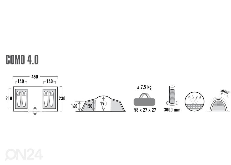 Палатка como 40 kamuflaaž High Peak увеличить