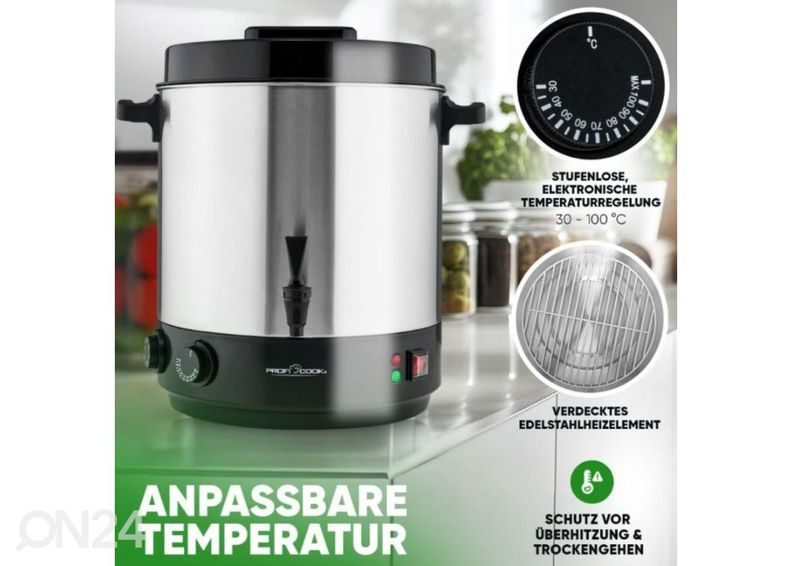Пастеризатор-диспенсер для напитков 32 л ProfiCook PCEKA1283 увеличить