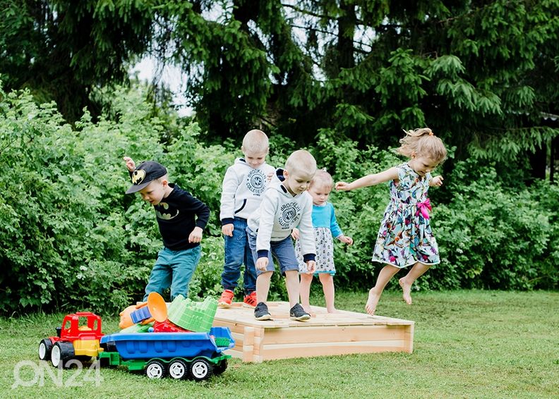 Песочница с крышкой и сиденьем 120x120 см увеличить