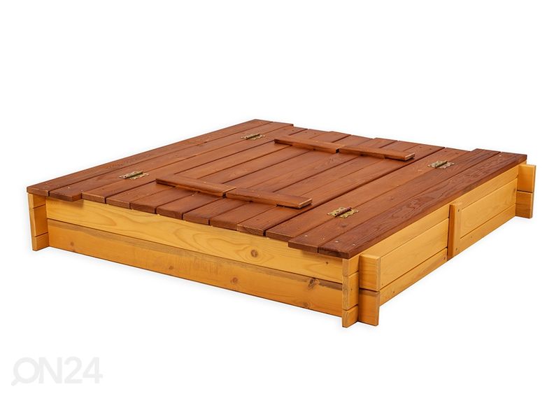 Песочница с крышкой и сиденьем 120x120 см увеличить