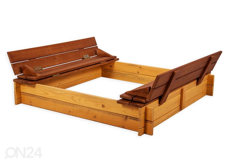 Песочница с крышкой и сиденьем 140x140 см увеличить