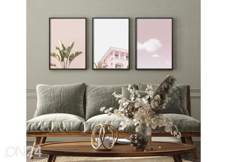 Плакат Розовый дом 21х30 см увеличить