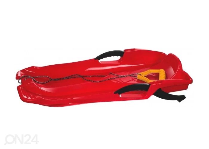 Пластиковые санки с тормозами красные увеличить