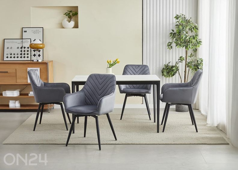 Поворотный обеденный стул 2 шт увеличить