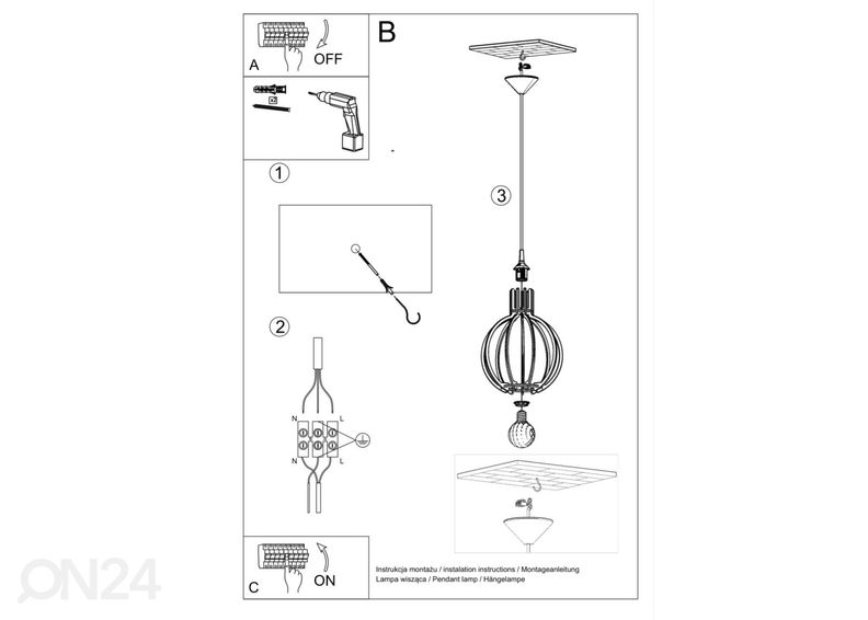 Подвесной светильник Arancia, натуральное дерево увеличить