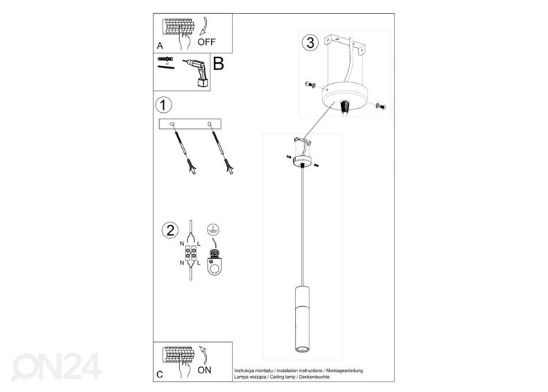 Подвесной светильник Borgio 1, белый увеличить