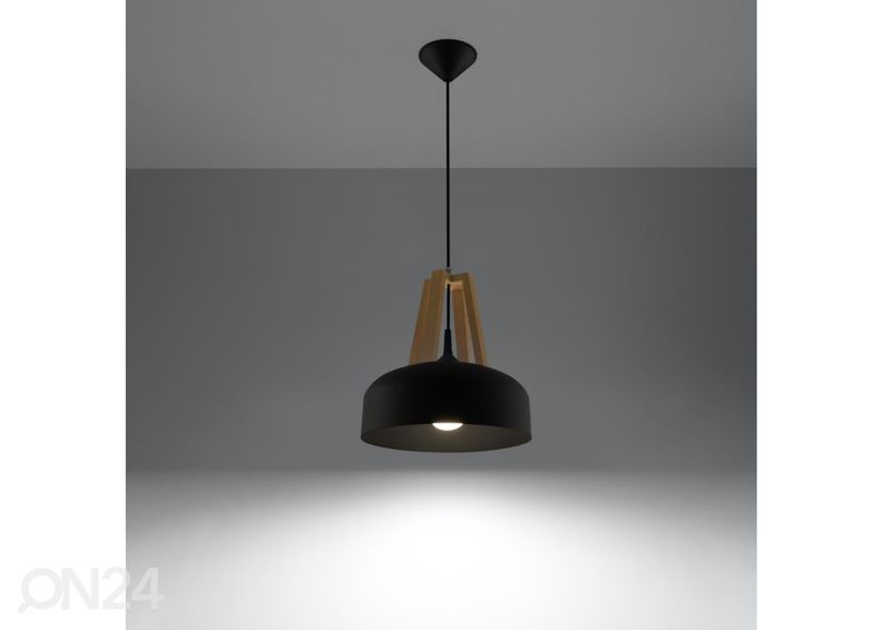 Подвесной светильник Casco, черный/натуральное дерево увеличить