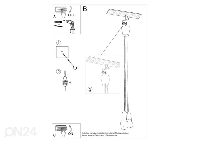Подвесной светильник Diego 3 увеличить