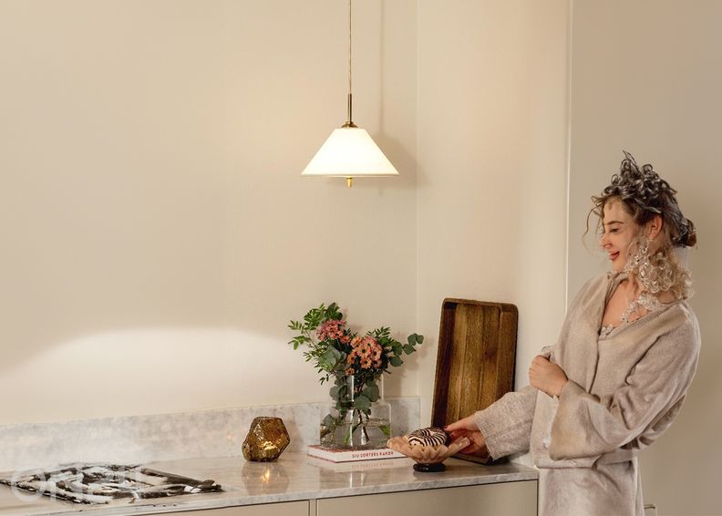 Подвесной светильник Iris 25, кремовый увеличить