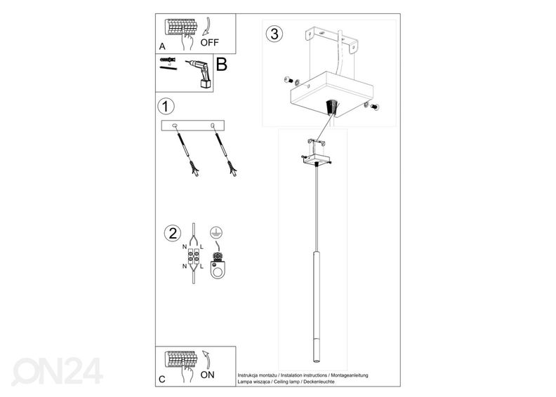 Подвесной светильник Mozaica 1, черный/хром увеличить