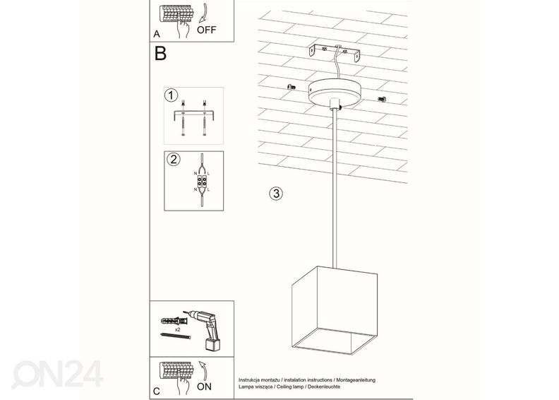Подвесной светильник Quad 1, серый увеличить