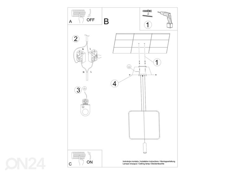 Подвесной светильник Rana 1, черный увеличить