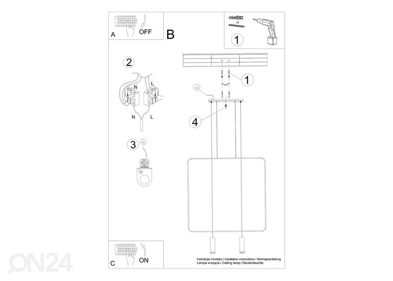 Подвесной светильник Rana 2, черный увеличить