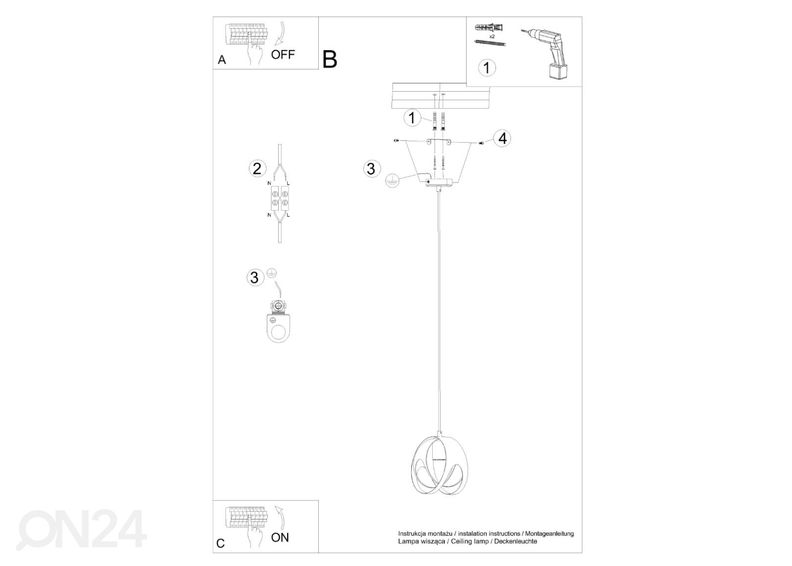 Подвесной светильник Tulos 1, черный увеличить