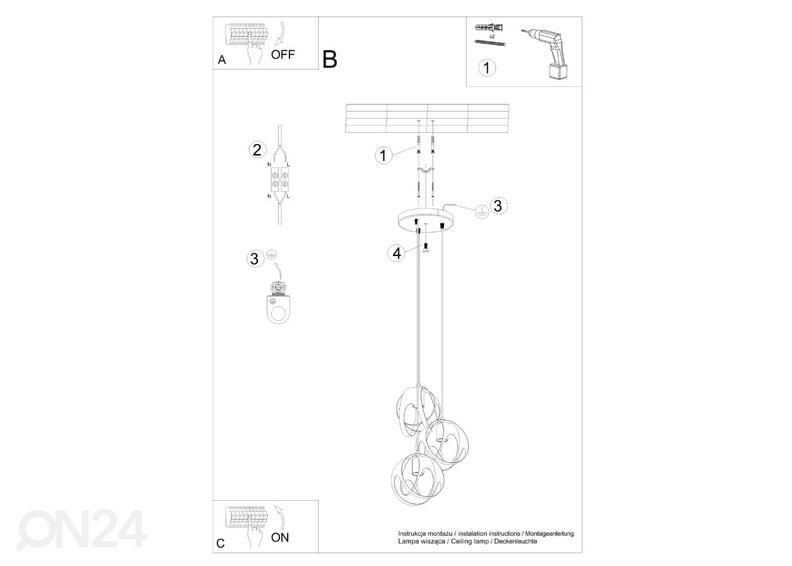 Подвесной светильник Tulos 3P, черный увеличить