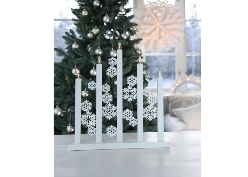 Подсвечник с электрическими свечами Snowfall увеличить