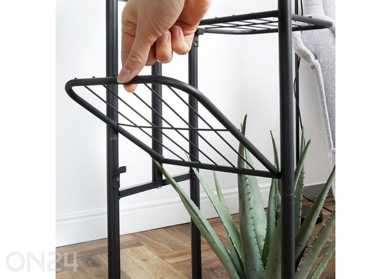 Подставка для цветов с 4 уровнями, черная увеличить