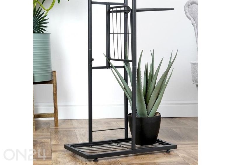 Подставка для цветов с 4 уровнями, черная увеличить