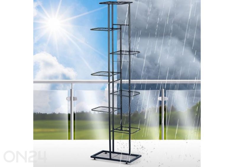 Подставка для цветов с 8 уровнями, черная увеличить