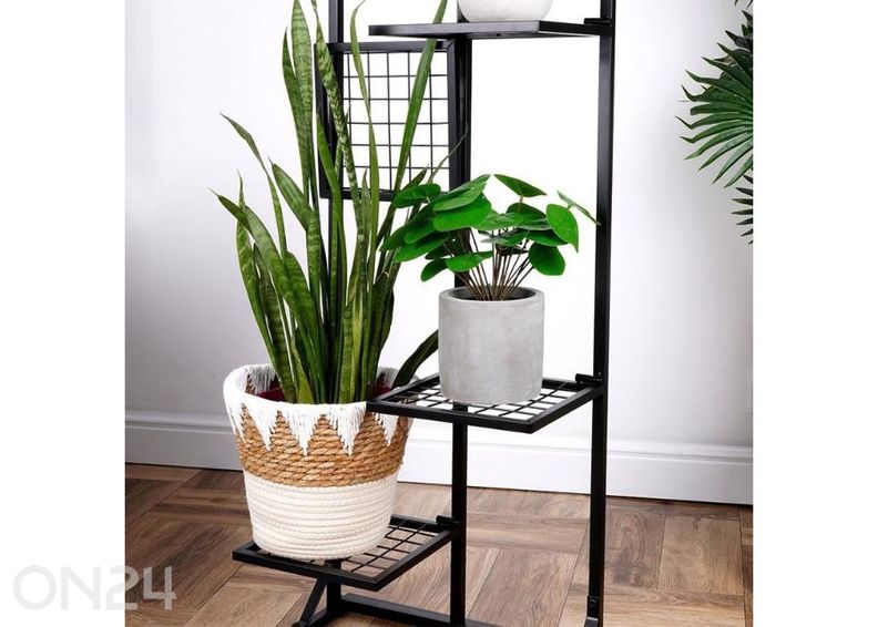Подставка для цветов, 4 уровня, черная увеличить