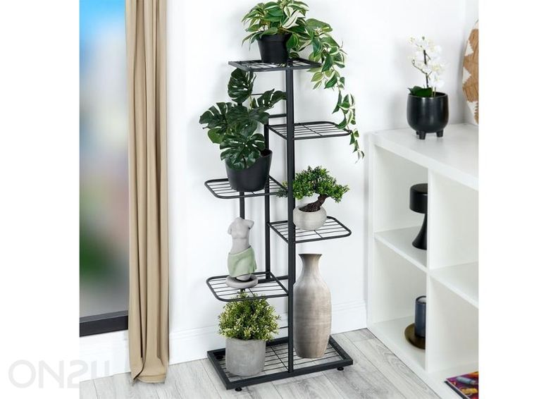 Подставка для цветов, 6 уровней, черная увеличить