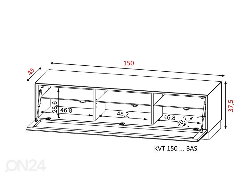 Подставка под ТВ на колесах Venti увеличить