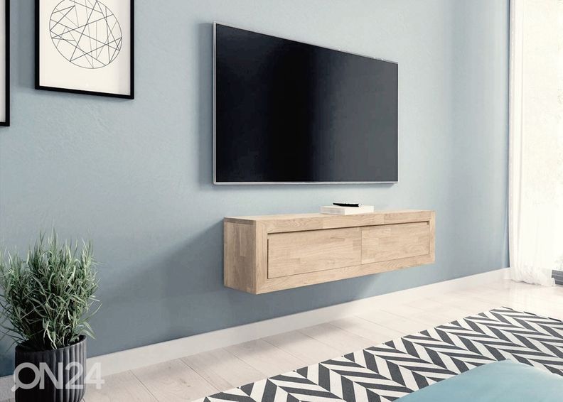 Подставка под ТВ / шкаф настенный из дуба Delf, белое масло увеличить