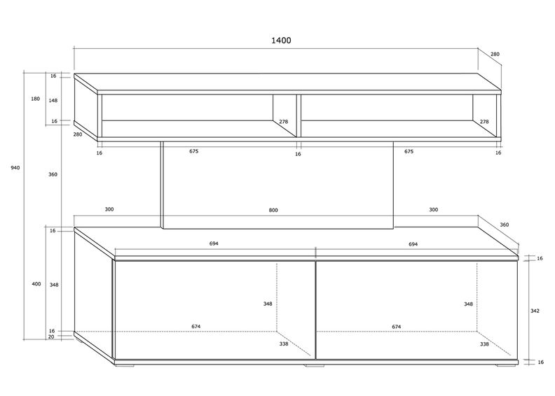 Подставка под ТВ 140 cm увеличить