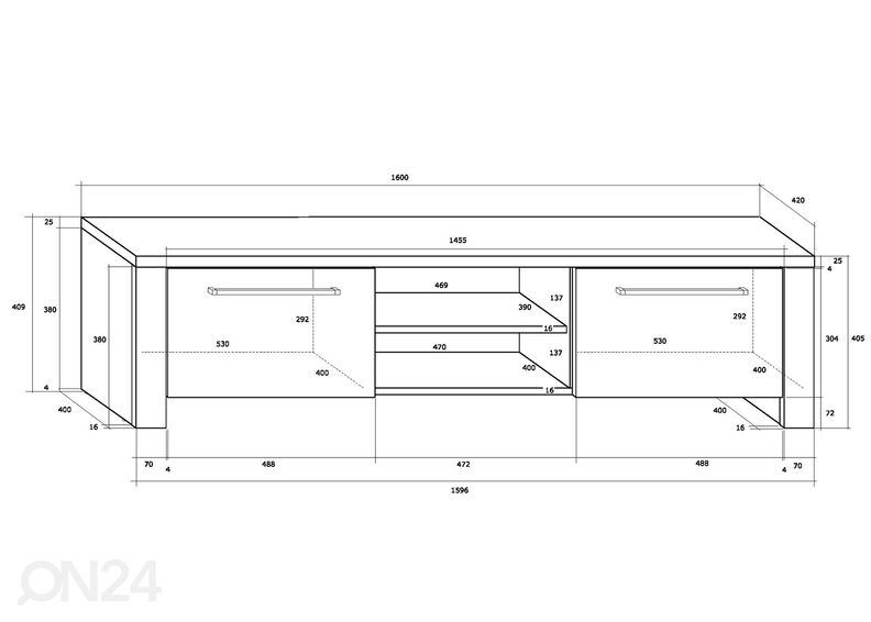 Подставка под ТВ 160 cm увеличить