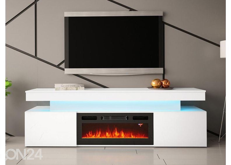 Подставка под ТВ 190 cm + камин + LED увеличить
