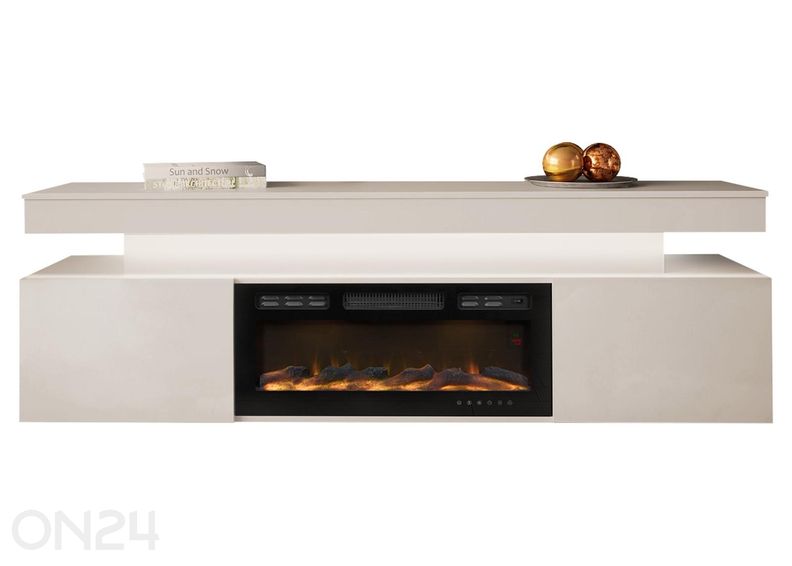 Подставка под ТВ Glossa 190 cm + камин + LED увеличить
